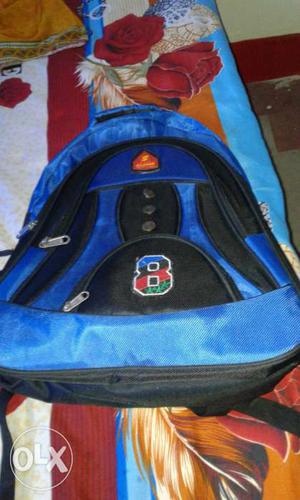 Blue And Black Backpack