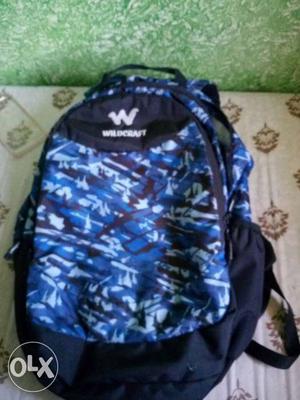 Blue And White Wildcraft Backpack