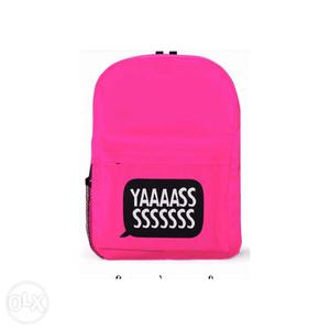 Brand NEW Pink Back to School bag. This bag hasnt
