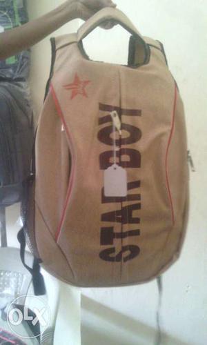 Brown And Black Star Boy Backpack