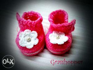 Crochet hand made shoes