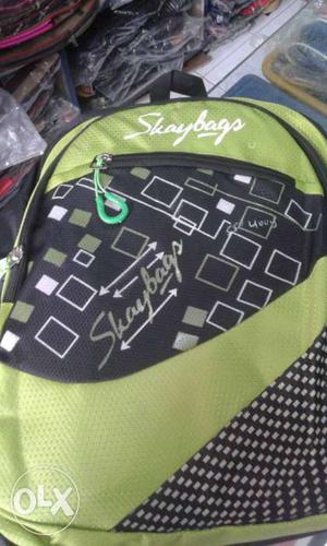 Green And Black Skaybags Backpack