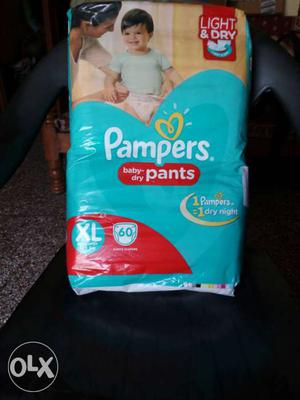 Pampers pants diaper size XL count 60, MRP