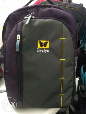 Purple And Gray Leviya Backpack