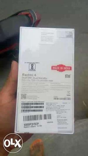 Redmi 4 black colour 3gb ram seal pack phone