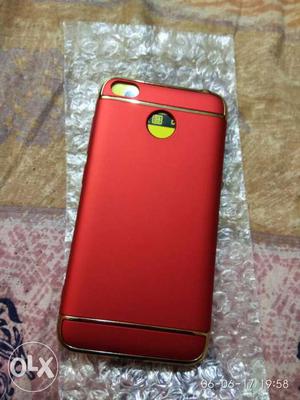 Redmi 4 stylish red and Gold combined case,