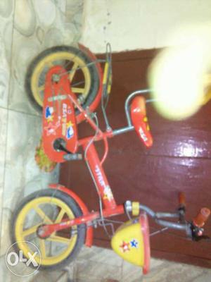 Toddler's Yellow And Red Bike