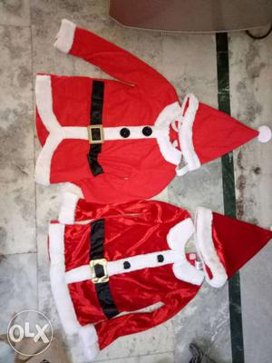 Two Santa Claus Suit