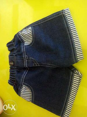 Two unused jeans shorts for toddlers