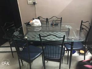 6 Chair Rot Iron Dining Table