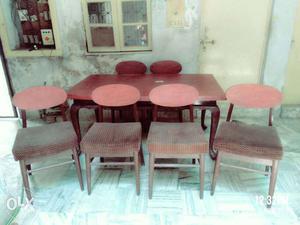 6 Seater Dinning Table Made Of Saagwan Wood Pure