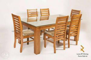 6 seater dining set size 5/3 table 6 chair