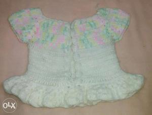 Baby's White Knitted Clothe