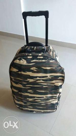 Beige, Green, Brown And Black Camouflage Softside Luggage