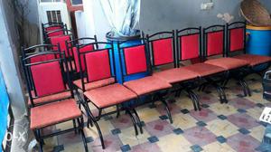 Black And Red Padded Chairs