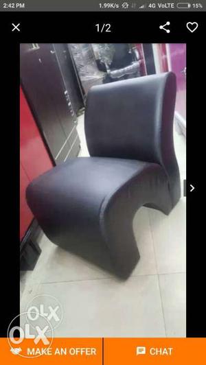 Black,cream Leatherite sofa Chair