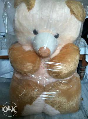 Brown And White Bear Plush Toy
