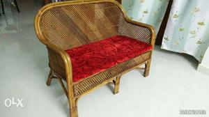 Cane chooral two seater chair setty with cushion. no faults