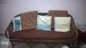 Cane wood 5 seater sofa in good condition