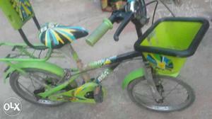 Children's Green And Black Training Bicycle