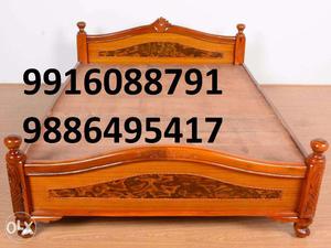 Double cot 5x6.5feet queen size teakwood only at  brand