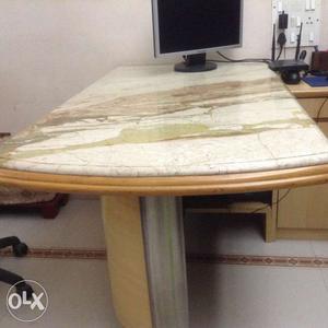 Executive table with italian marble top and