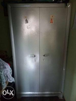 Good condition steel wardrobe with locker.