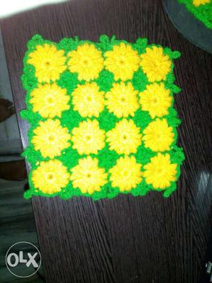 Green And Yellow Floral set up box cover
