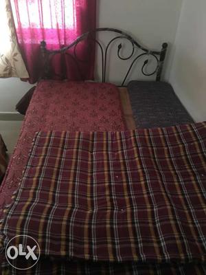 I'm sellin my iron bed and 3 sheets. Goof