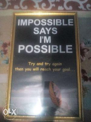 Impossible Says Im Possible Try And Try Again Then You Will