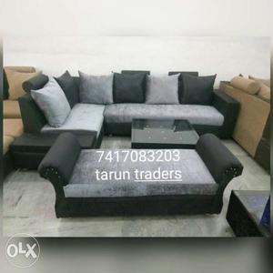 L shaped sofa set at best price. setti table not
