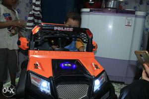 Orange And Black Police toy car 4x4 jeep is new kids toy car