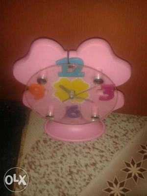 Pink Table Clock