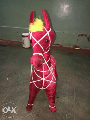 Red Horse Plush Toy