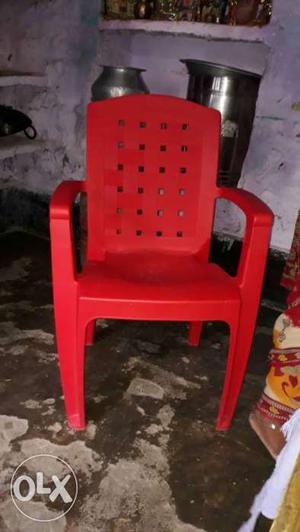 Red Nature Plastic Chair