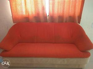 Red Suede Sofa