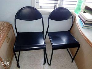 Set of 4 metal chairs for Office purpose.