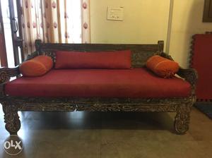 Sheesham wood antique sofa.size 72"x 36"x 18"