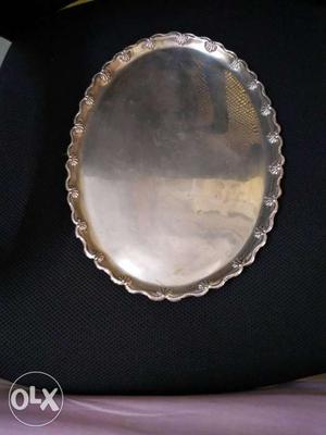 Silver oval tray of " size in good condition