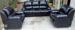 Sofa Leather Recliner Set (Unused New) only for 