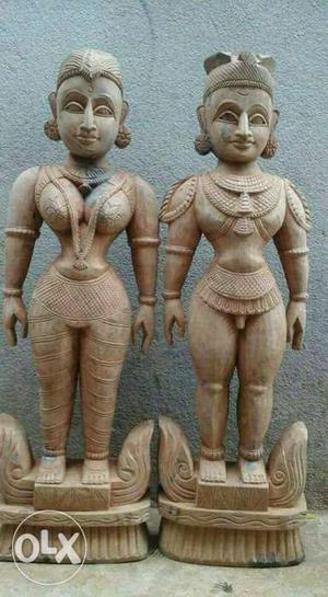 Two Buddha Figurines