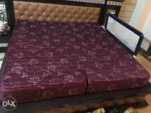 Two Maroon Floral Mattress
