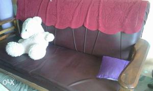 Two sofa sets(leather and wodded) 1yr old
