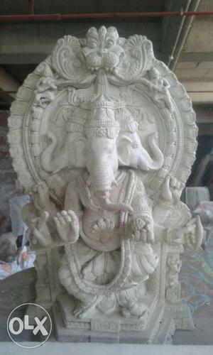 White Ganesha Figurine
