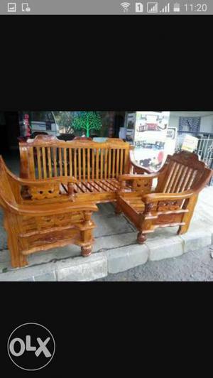 Wooden sofa set manfacturers.more pics can't act