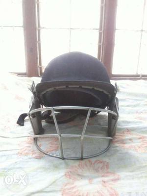 Black And Silver cricket Helmet MASURI