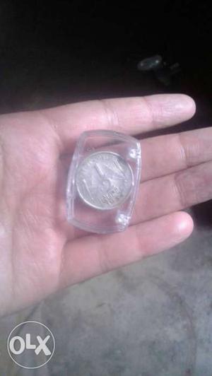 Round Silver 1/2 Coin In Clear Case