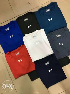 Seven Black, Blue, Red And White Under Armor Crew-neck