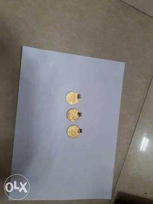 Three Round Gold Coin Pendants