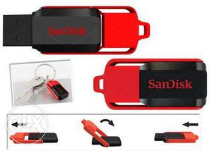 8 GB Red And Black SanDisk Thumb Drive